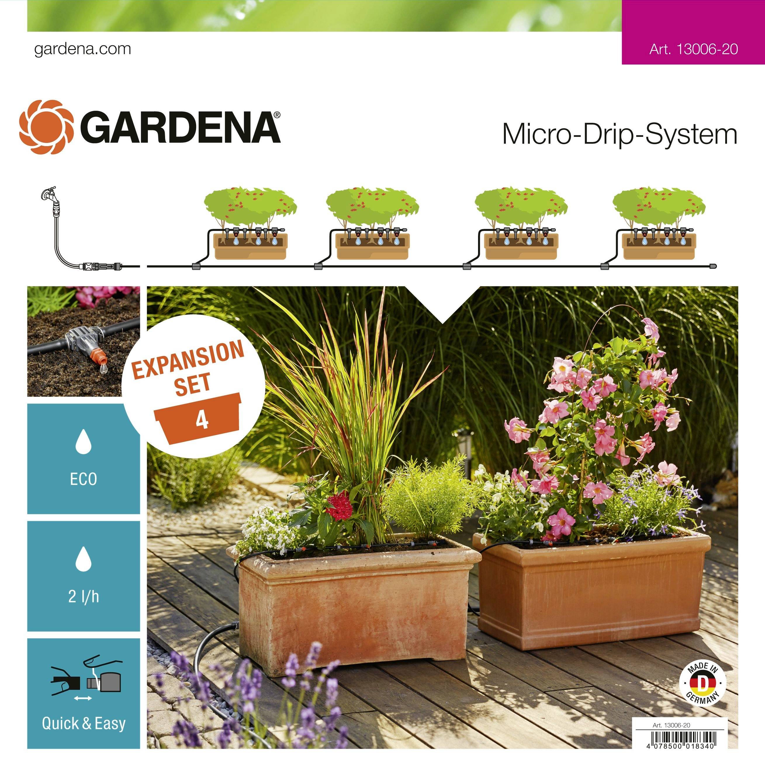 GARDENA Micro-Drip System Erweiterungsset Pflanztröge 13 mm (1/2") Ø Schlauchlänge: 10 m 13006-20