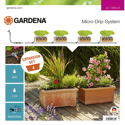 Gardena Micro-Drip System Erweiterungsset Pflanztröge 13mm (1/2") Ø Schlauchlänge: 10m 13006-20