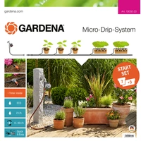 GARDENA Micro-Drip System Start-Set Pflanztöpfe M Automatik 13 mm (1/2") Ø Schlauchlänge: 25 m 13002-20 GARDENA Micro-Drip System Start-Set Pflanztöpfe M Automatik 13 mm (1/2") Ø Schlauchlänge: 25 m 13002-20
