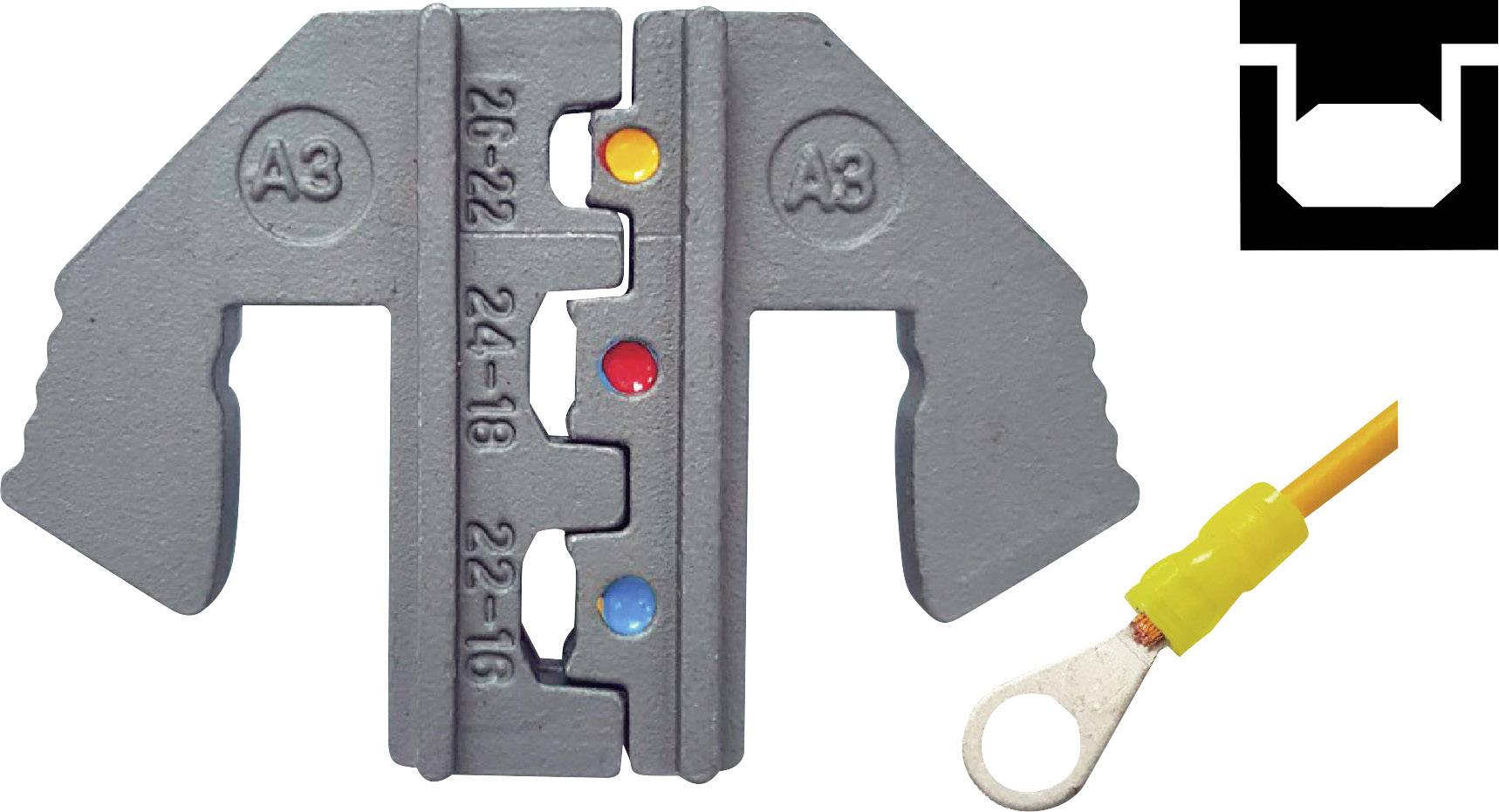 TOOLCRAFT PLE-0A3 Crimp-Einsätze Isolierte Kabelschuhe Quetschbereich: 0.1 bis 1.5mm² Passend für Marke (Zangen): TOOLCRAFT PZ-500