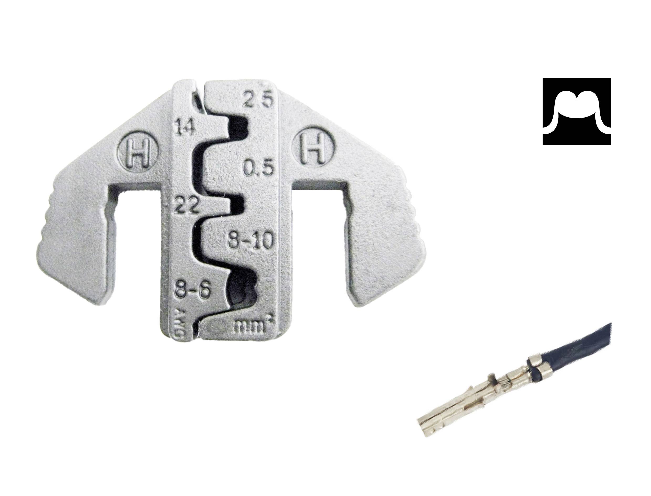 TOOLCRAFT PLE-0H Crimp-Einsätze Flachstecker, D-Sub-Stecker Quetschbereich: 2.5 bis 10mm² Passend für Marke (Zangen): TOOLCRAFT