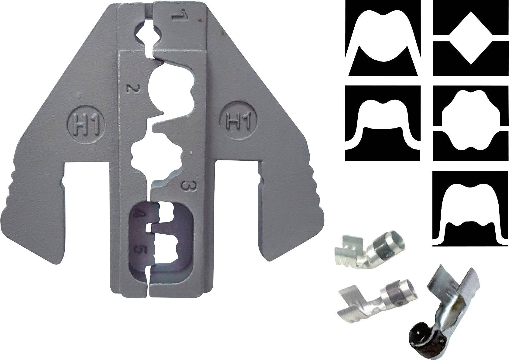 TOOLCRAFT PLE-0H1 Crimp-Einsätze Zündkerzenstecker Quetschbereich: 1mm² (max) Passend für Marke (Zangen): TOOLCRAFT PZ-500