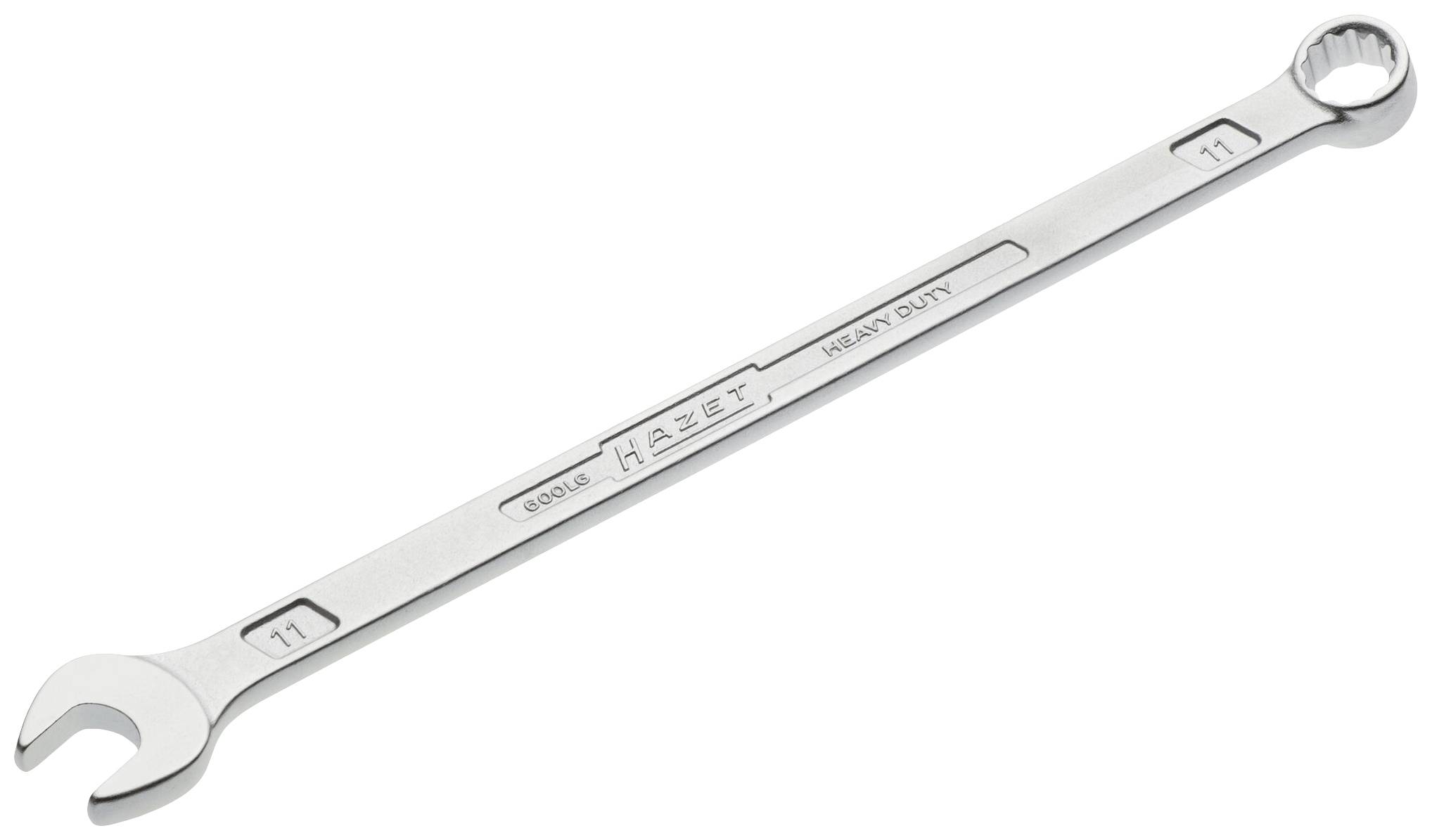 Doppelmaulschlüssel aus Metall, eine Seite offen und die andere als Ringschlüssel, markiert mit '17' und 'HAZET HEAVY DUTY'.