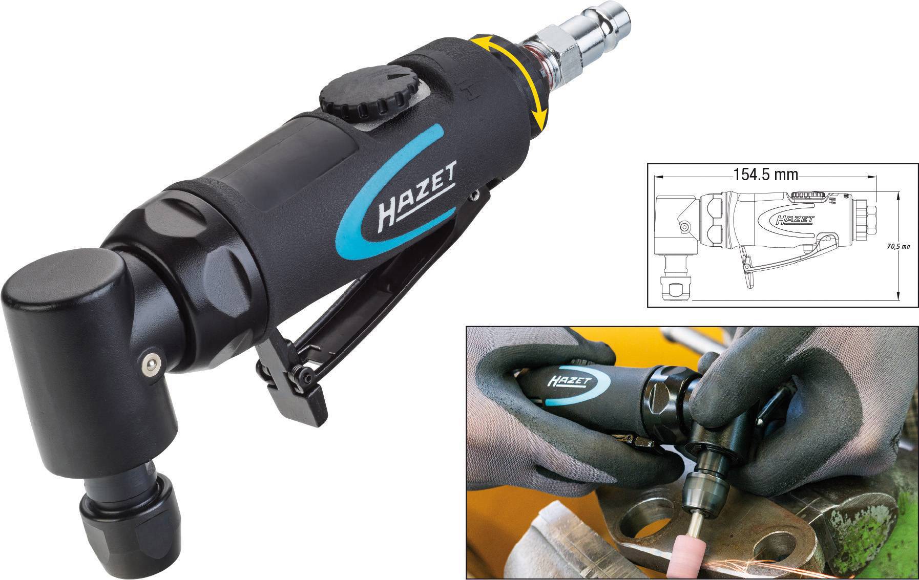 Druckluftstabschleifer 9032N-5 2000-20000min-¹ 6mm HAZET