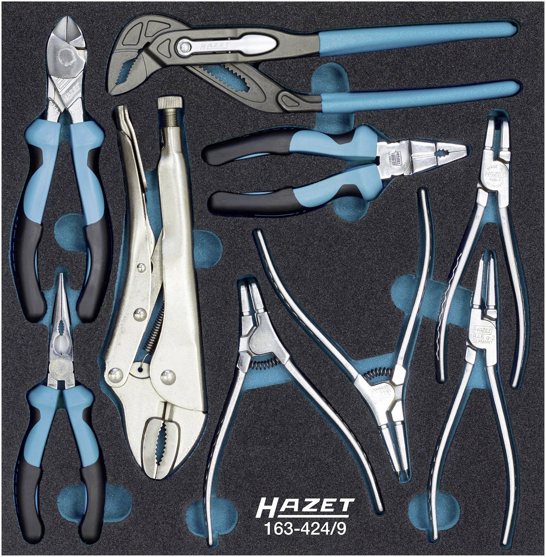 Hazet 163-424/9 Werkstatt Zangen-Set 9teilig
