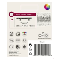 Paulmann YourLED Eco 70460 LED-Streifen mit Stecker 12V 1m RGB 1St. Paulmann YourLED Eco 70460 LED-Streifen mit Stecker 12V 1m RGB 1St.