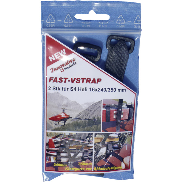 FASTECH® 675-330-Bag Klettband mit Gurt Haft- und Flauschteil (L x B) 350, 240 mm, mm x 16mm Schwarz 2St.