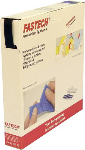FASTECH® B20-SKL-H-999925 Klettband zum Aufkleben Hotmelt Haftteil (L x B) 25 m x 20 mm Schwarz 25 m