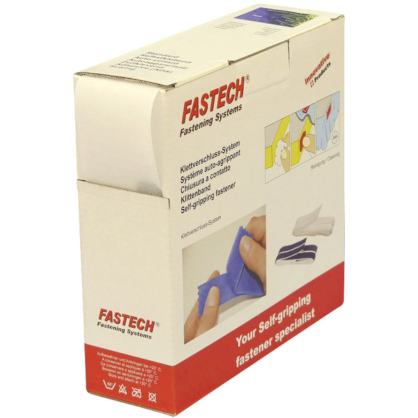 FASTECH® B50-STD-H-000010 Klettband zum Aufnähen Haftteil (L x B) 10m x 50mm Weiß 10m