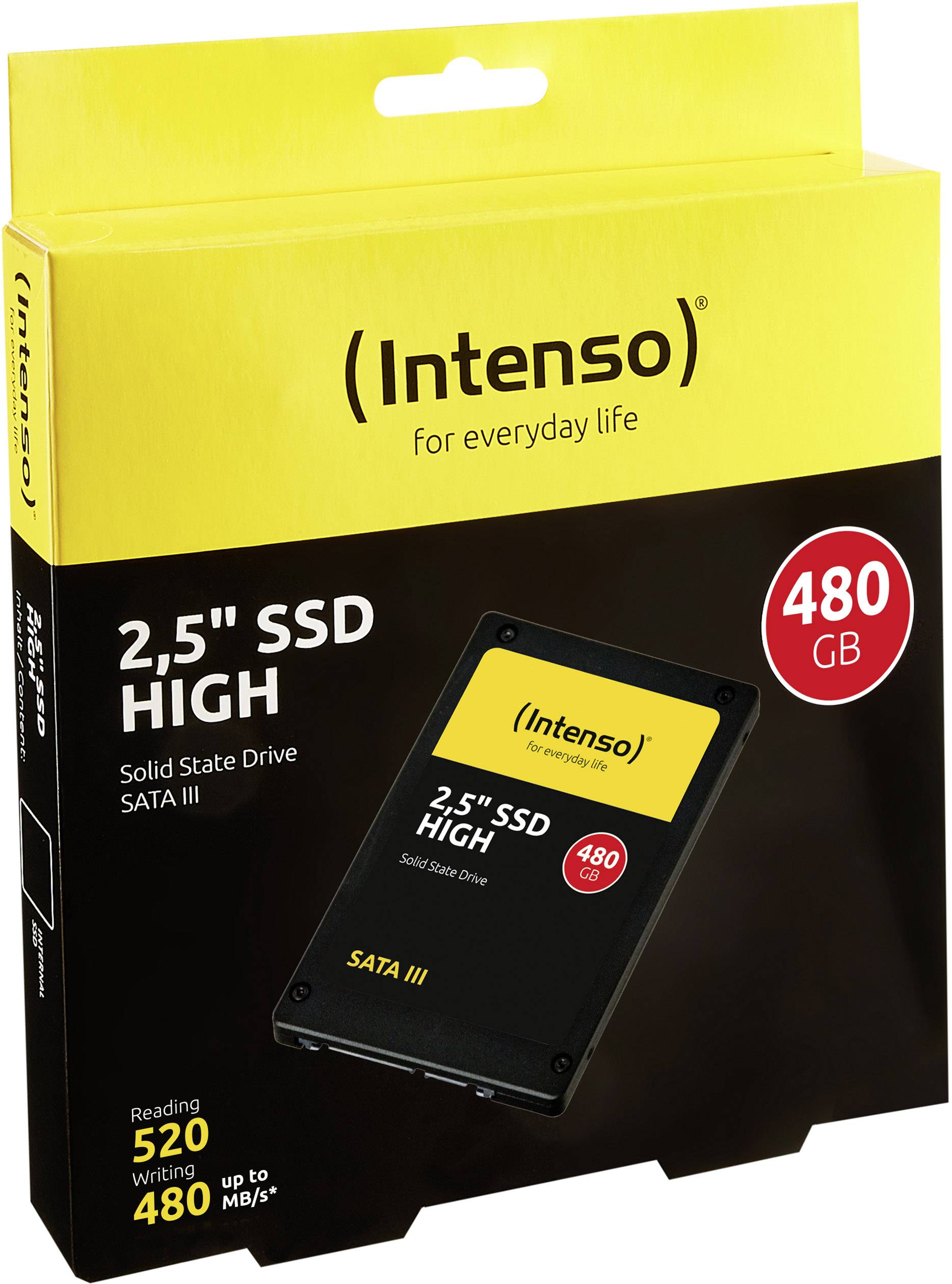 Intenso High Performance 480GB Interne SATA SSD 6.35cm (2.5 Zoll) SATA 6 Gb/s Retail 3813450