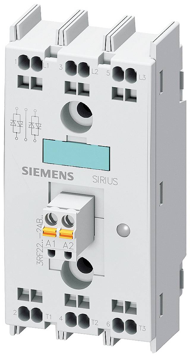 Ein Schütz der Marke Siemens aus der Sirius-Reihe, geeignet für den Einsatz in industriellen Steuerungs- und Schutzanlagen.
