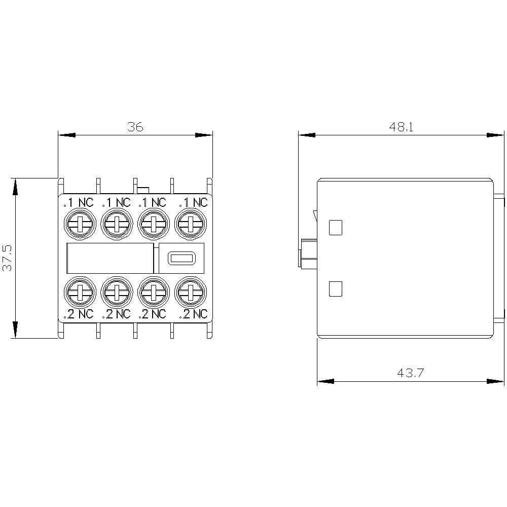 Siemens 3RH2911-1FA04 Hilfsschalterblock 10A 1St.