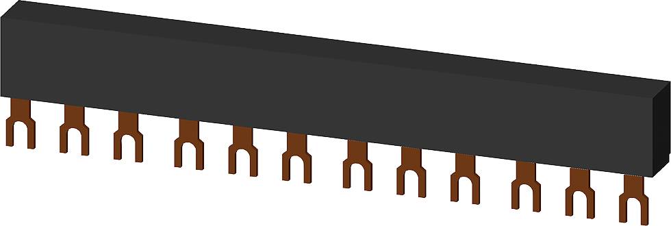 3D-Illustration eines rechteckigen elektronischen Bauteils mit mehreren Anschlussbeinen, ähnlich einem integrierten Schaltkreis.