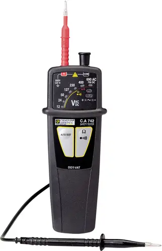 Chauvin Arnoux C.A 742 Zweipoliger Spannungsprüfer CAT IV 600 V LED, Akustik