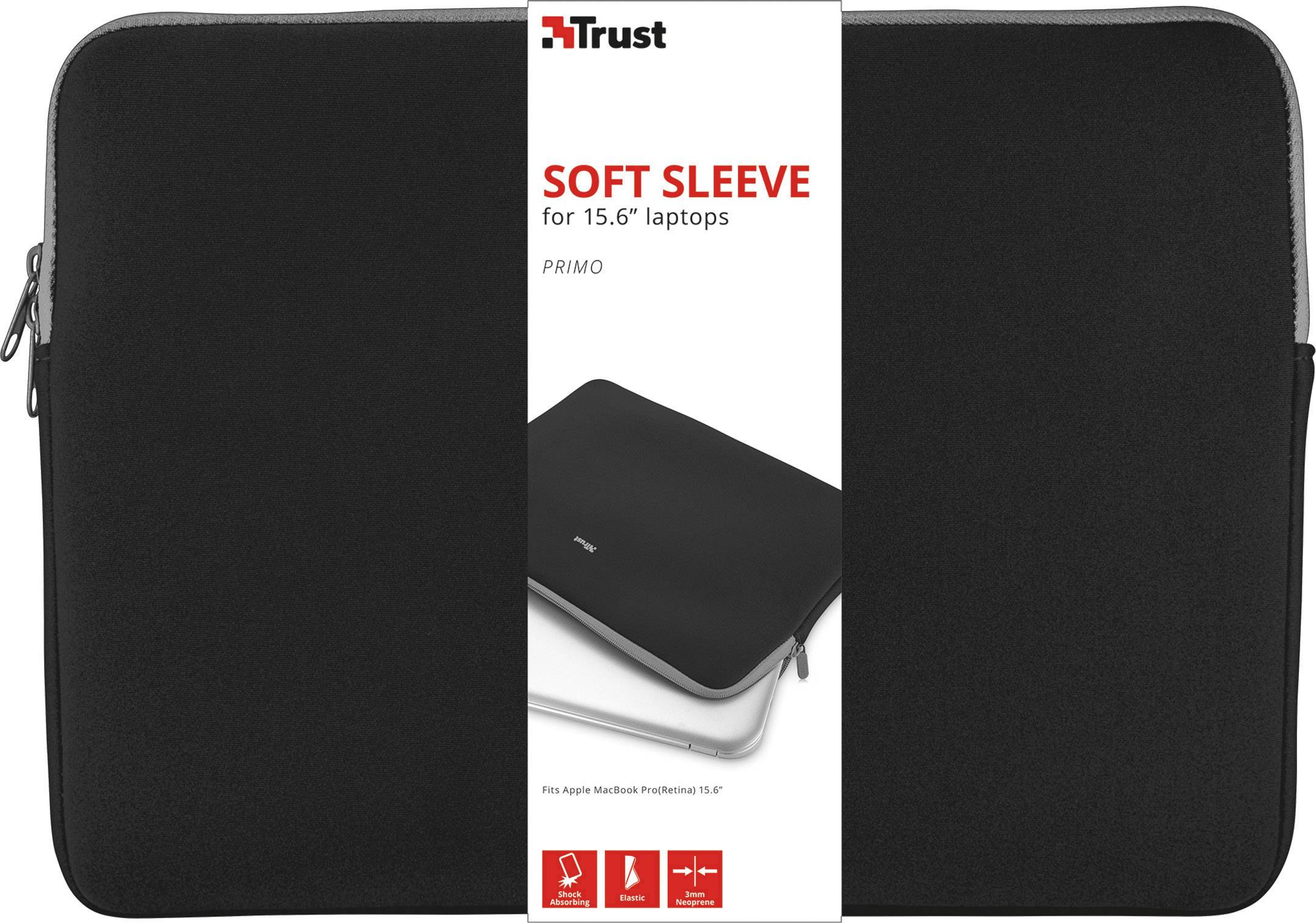 Trust Notebook Hülle Primo Soft Passend für maximal: 39,6 cm (15,6") Schwarz