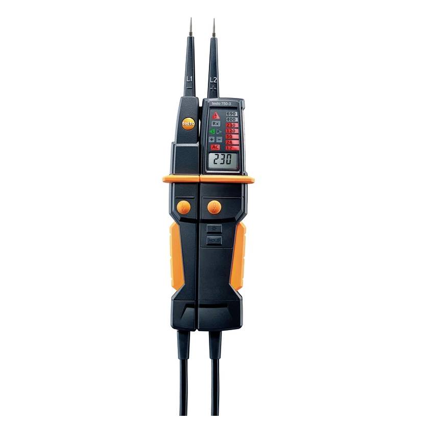 testo 750-3 Zweipoliger Spannungsprüfer CAT IV 600 V, CAT III 1000 V LED, LCD