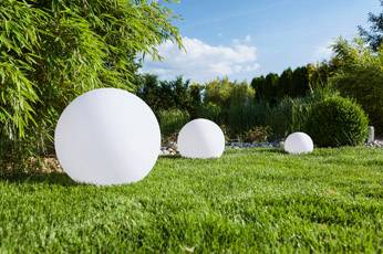 Telefunken Solar-Gartenleuchte Ball T90222 Kugel LED 9.6W RGBW Weiß