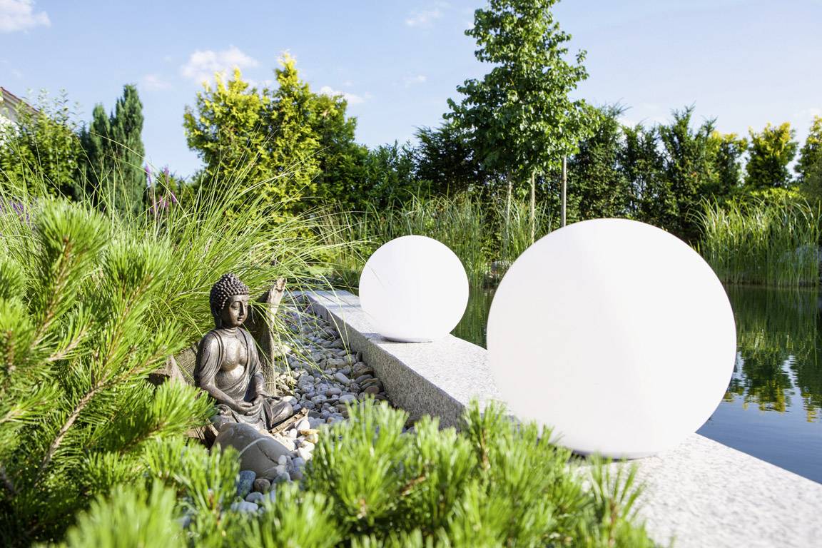 Telefunken Solar-Gartenleuchte Ball T90222 Kugel LED 9.6W RGBW Weiß