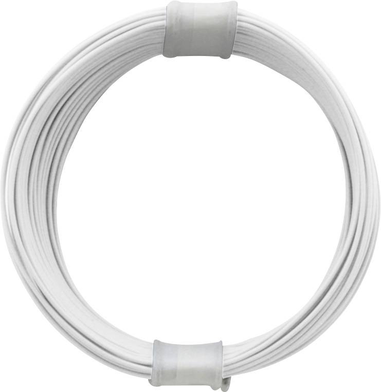 Donau Elektronik 110-5 Litze 1 x 0.04mm² Weiß 10m