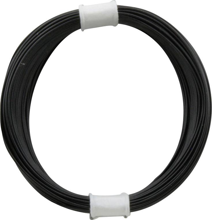 Donau Elektronik 110-1 Litze 1 x 0.04mm² Schwarz 10m