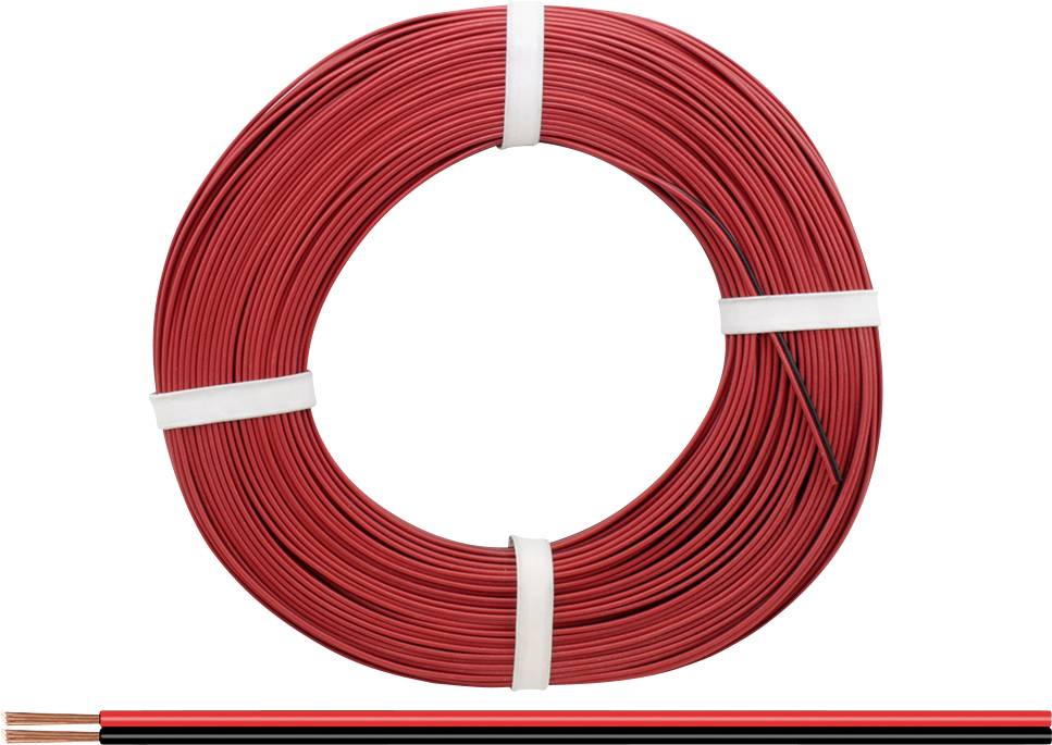 Donau Elektronik 218-5-25 Litze 2 x 0.14mm² Rot/Schwarz 25m