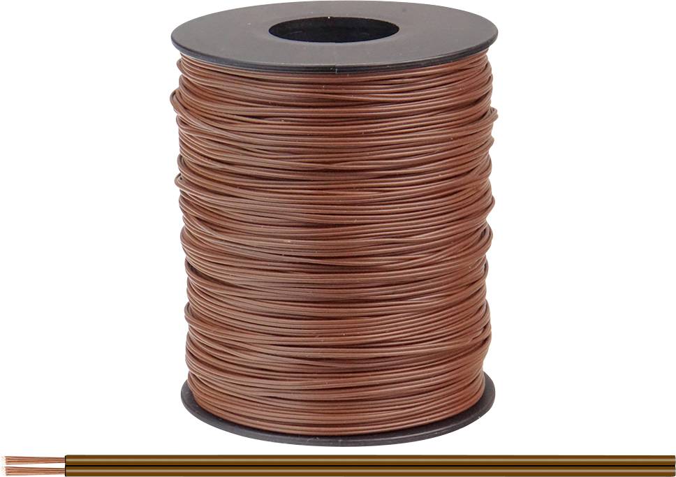 Donau Elektronik 114-88-100 Litze 2 x 0.08mm² Braun 100m