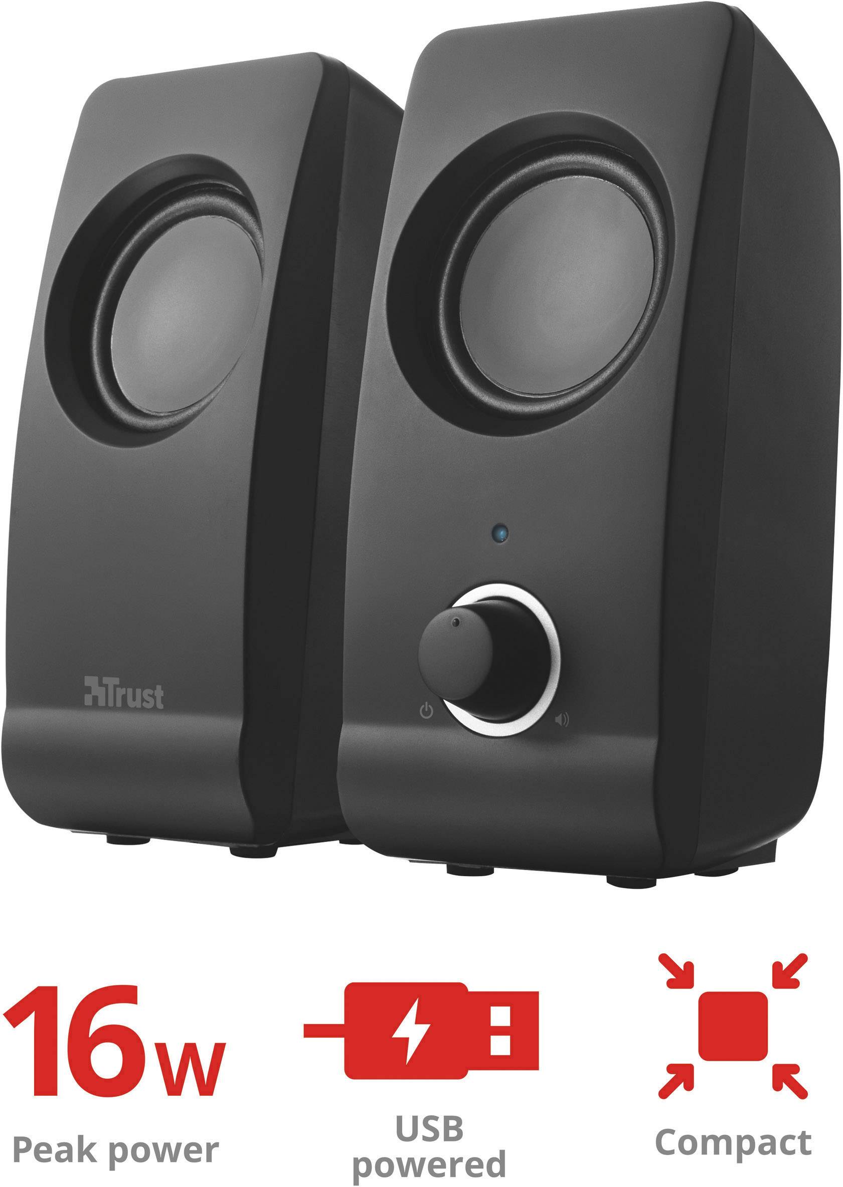 Trust Remo 2.0 PC-Lautsprecher Kabelgebunden 16 W Schwarz