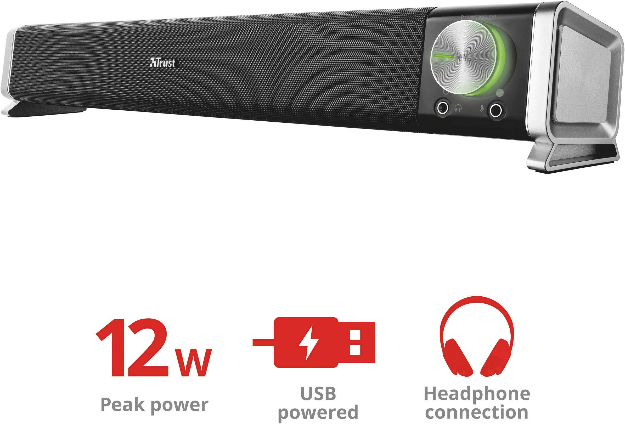 Trust Asto 2.0 PC-Lautsprecher Kabelgebunden 12 W Schwarz, Silber