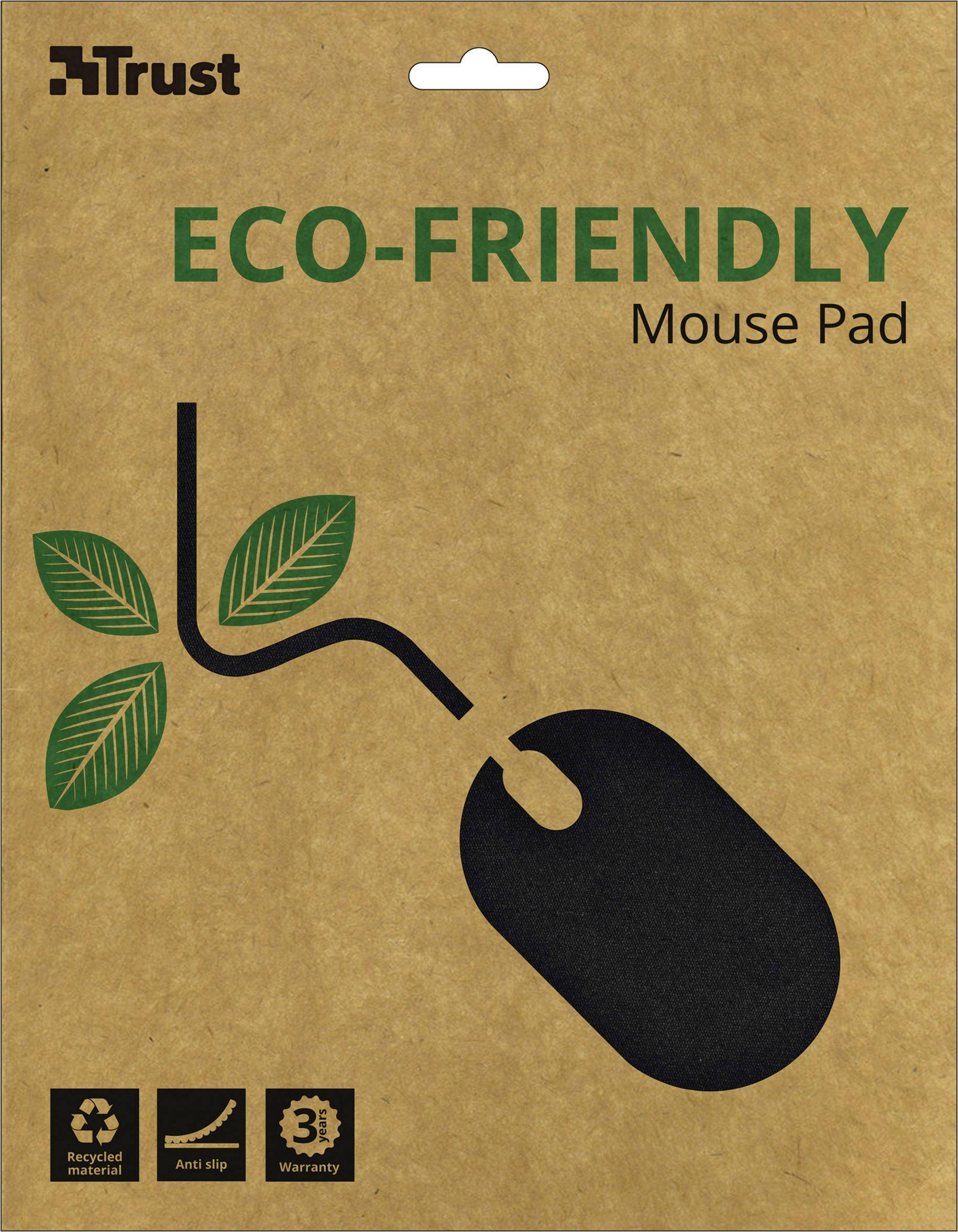 Trust Eco-Friendly Mauspad Schwarz (B x H x T) 220 x 30 x 180mm