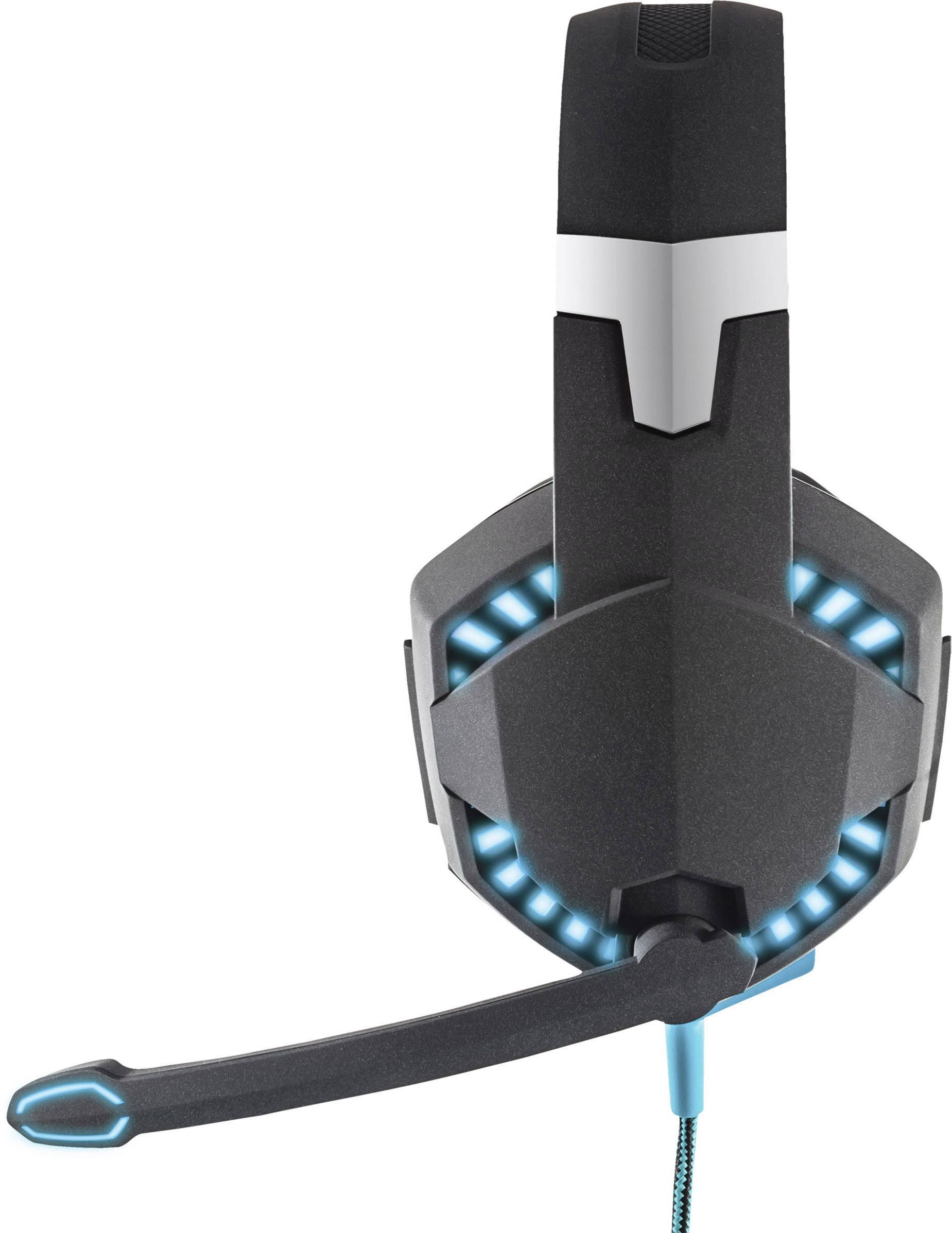 Trust GXT 363 7.1 Bass Vibration Gaming Headset USB schnurgebunden Over Ear Schwarz, Blau 7.1 Surround