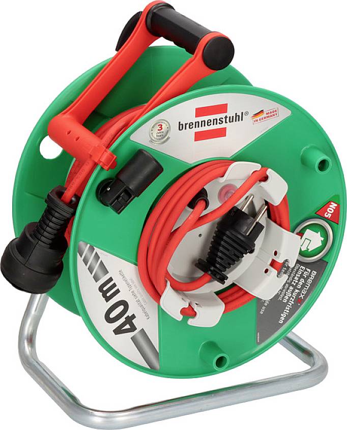 Brennenstuhl 1188470 Kabeltrommel 40.00m Rot Schutzkontakt-Stecker
