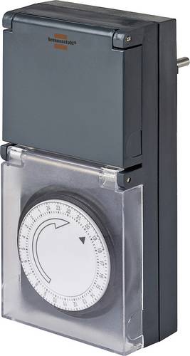 Brennenstuhl 1506460 Steckdosen-Zeitschaltuhr analog Tagesprogramm IP44