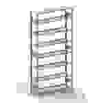 META Regalbau 178501 Aktenregal-Grundmodul (B x H x T) 1306 x 2500 x 336mm Stahl pulverbeschichtet Lichtgrau Metallboden