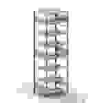 META Regalbau 178503 Aktenregal-Grundmodul (B x H x T) 806 x 2500 x 636mm Stahl pulverbeschichtet Lichtgrau Metallboden