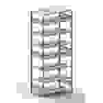 META Regalbau 178505 Aktenregal-Grundmodul (B x H x T) 1056 x 2500 x 336mm Stahl pulverbeschichtet Lichtgrau Metallboden