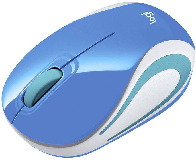 Logitech M187 Maus Funk Optisch Blau 3 Tasten 1000 dpi
