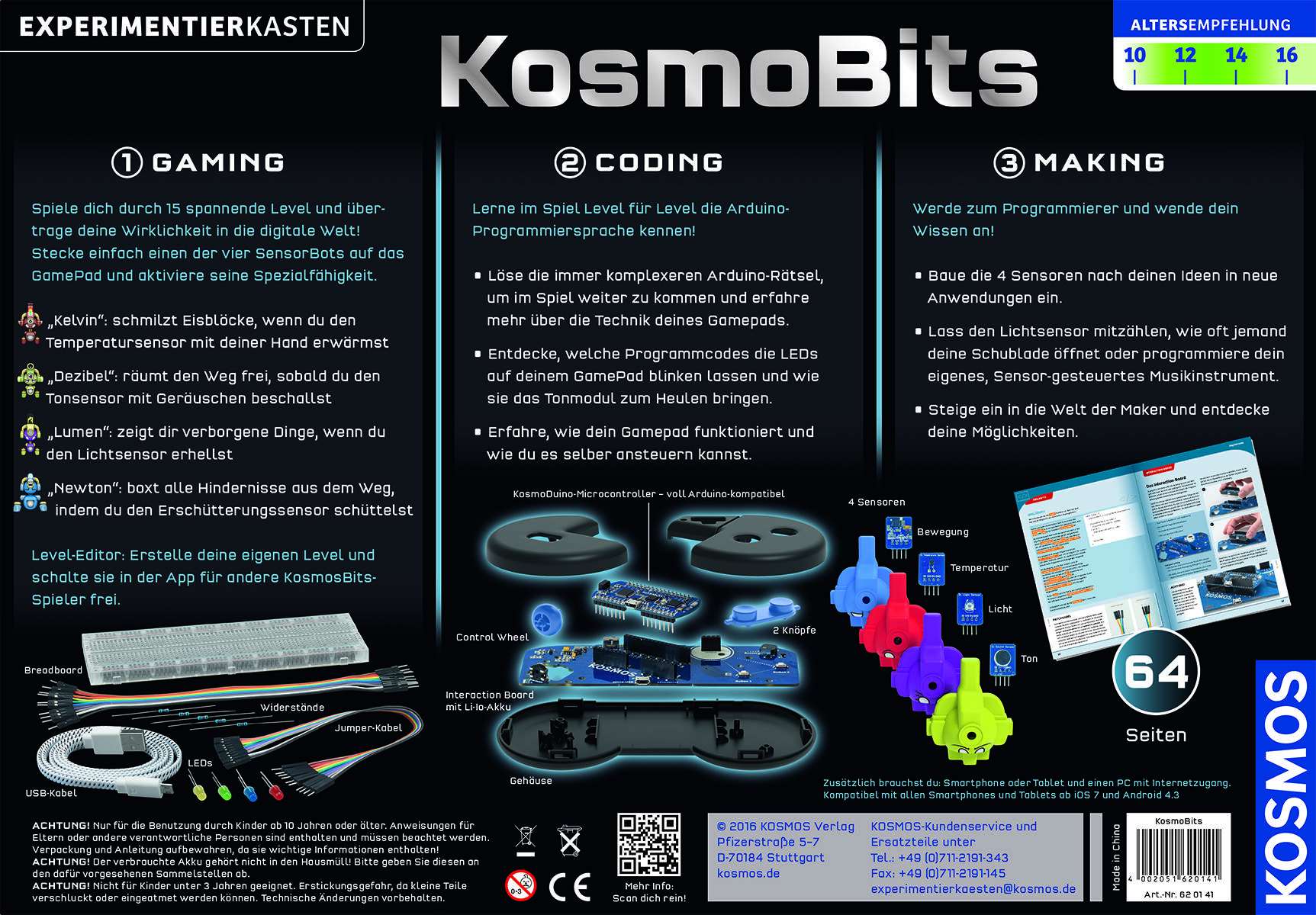 Kosmos 620141 KosmoBits Software-Entwicklung, Arduino Lernpaket ab 10 Jahre