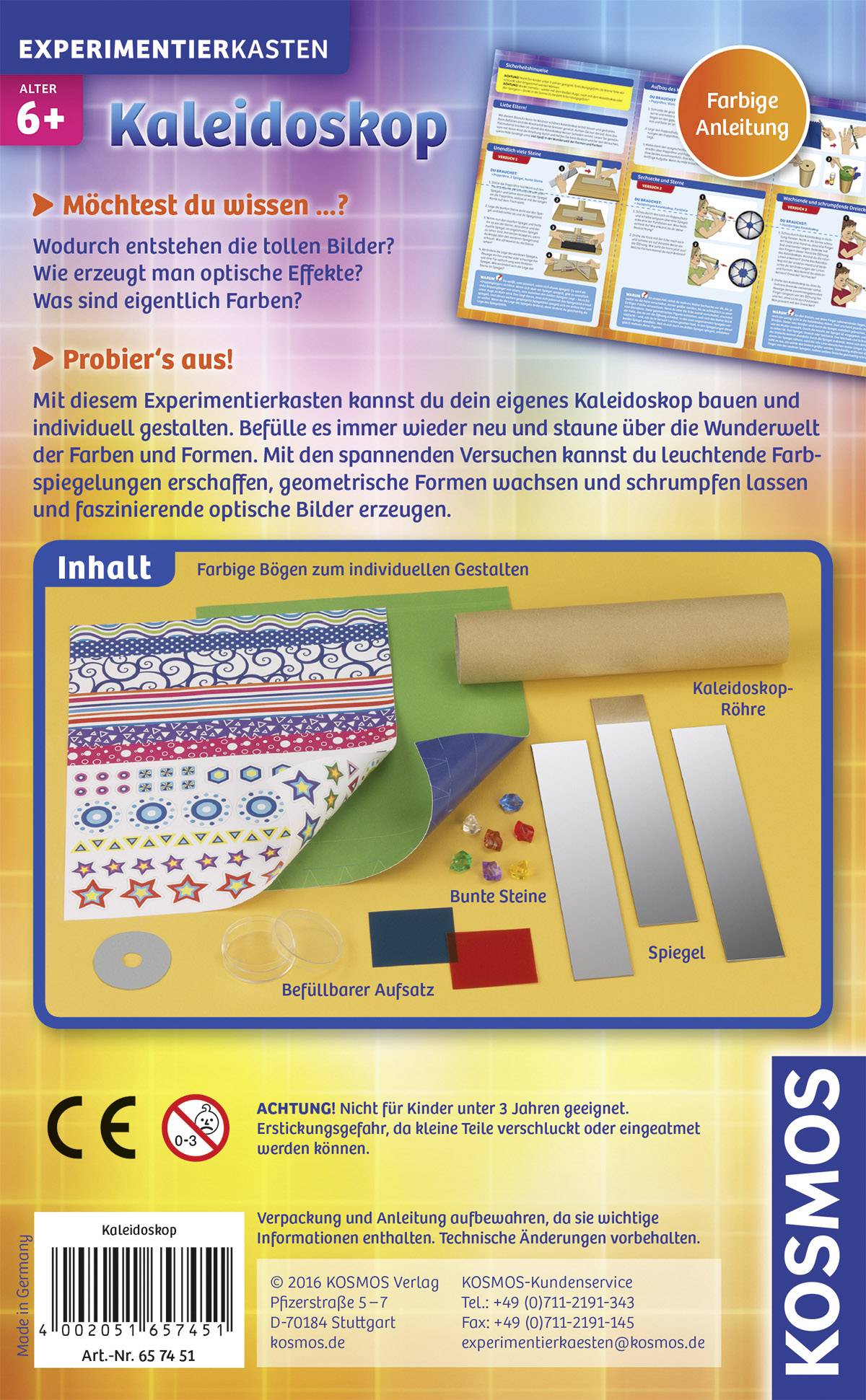 Kosmos Kaleidoskop 657451 Experimentier-Box ab 6 Jahre