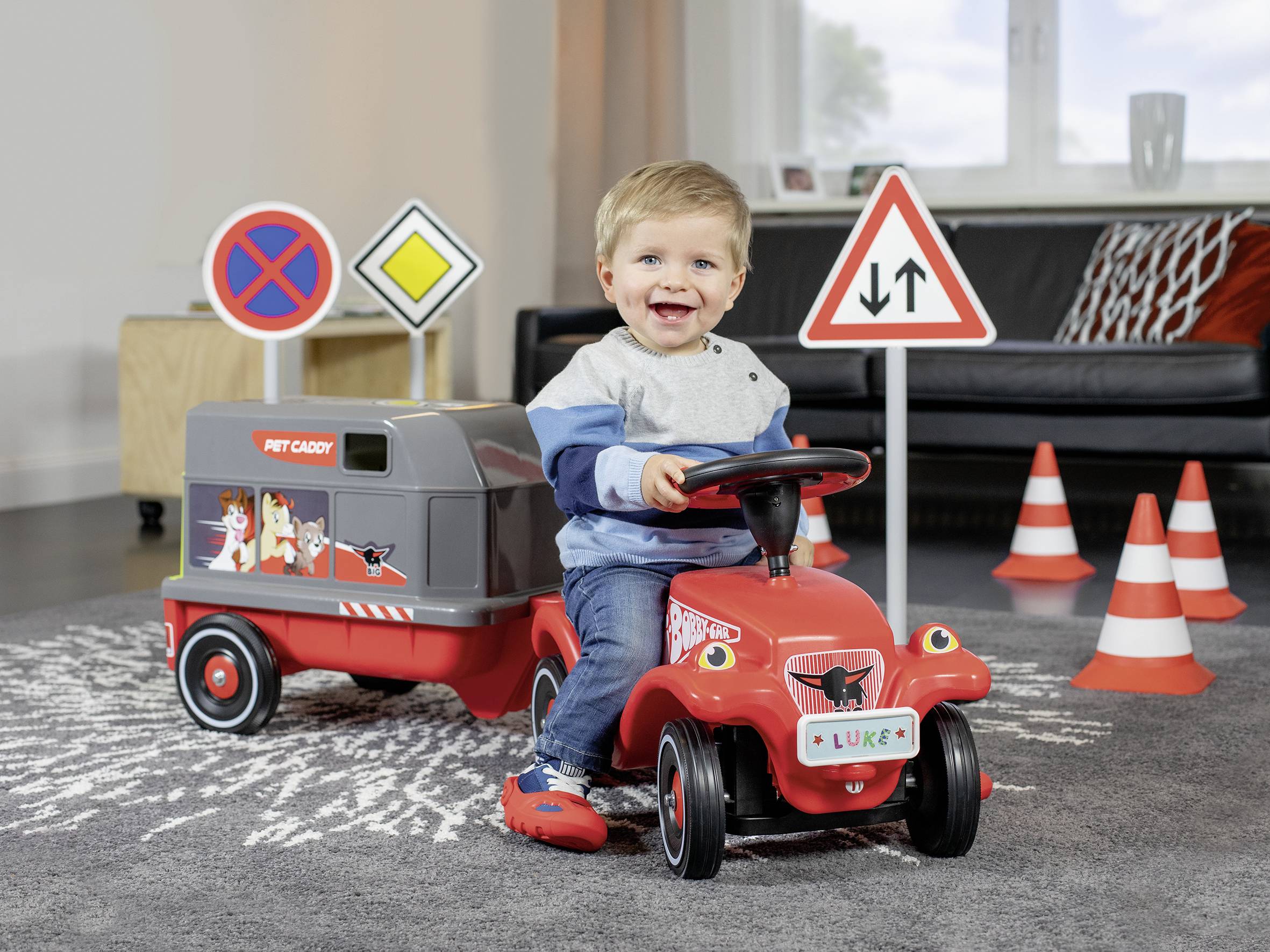 BIG Pylonen, 4er Set Verkehrshütchen