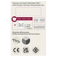 Paulmann 70618 Verbinder-Set Kunststoff (L x B x H) 2 x 1.35 x 0.45cm 2St. Paulmann 70618 Verbinder-Set Kunststoff (L x B x H) 2 x 1.35 x 0.45cm 2St.