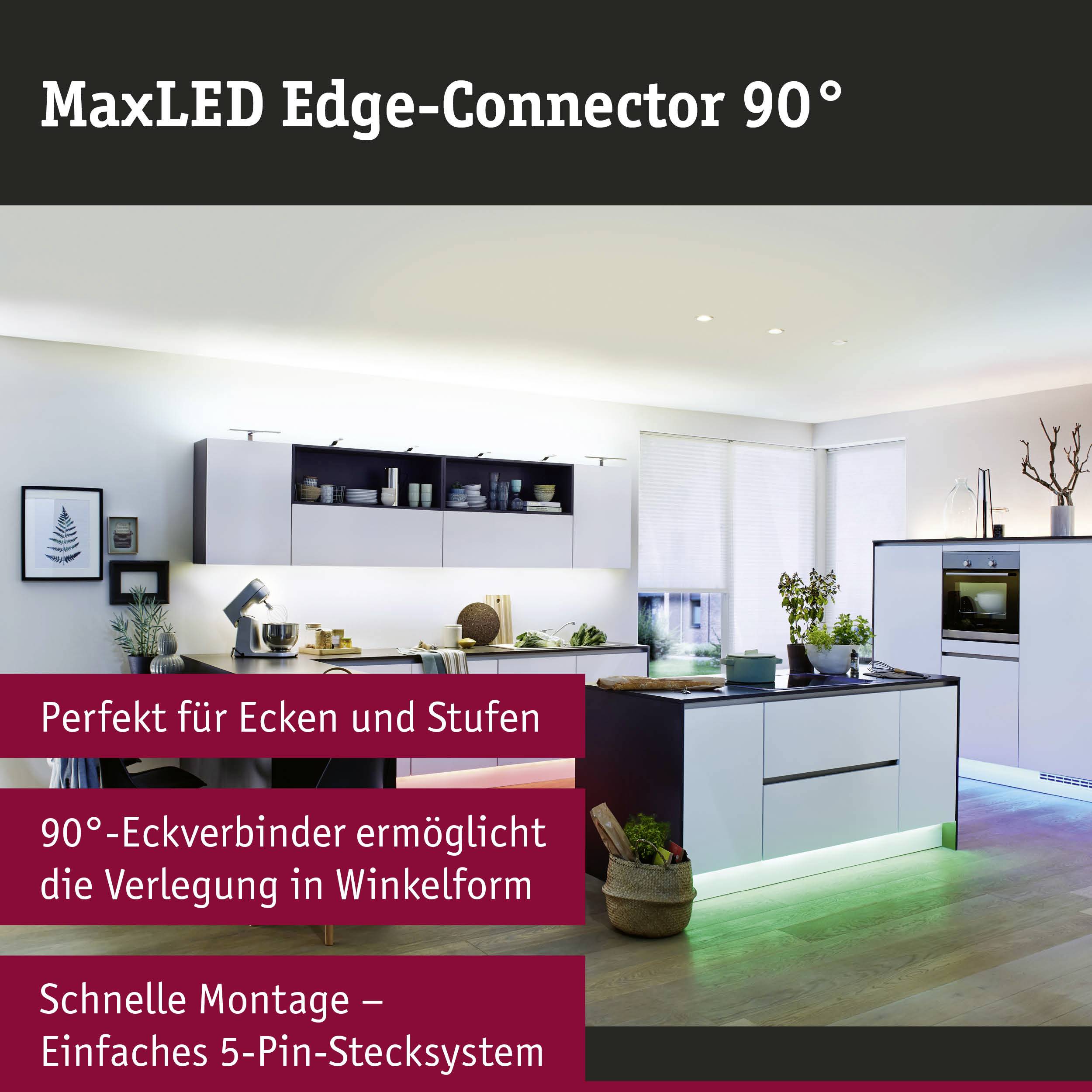 Paulmann 70616 90° Eckverbinder Kunststoff (L x B x H) 2.5 x 2.5 x 0.45cm 4St.