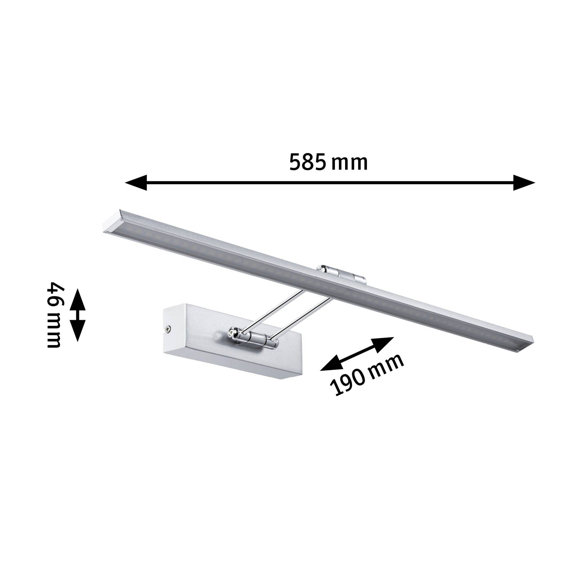 Paulmann Beam Sixty 99896 LED-Bilderleuchte 11W Warmweiß Nickel (gebürstet)