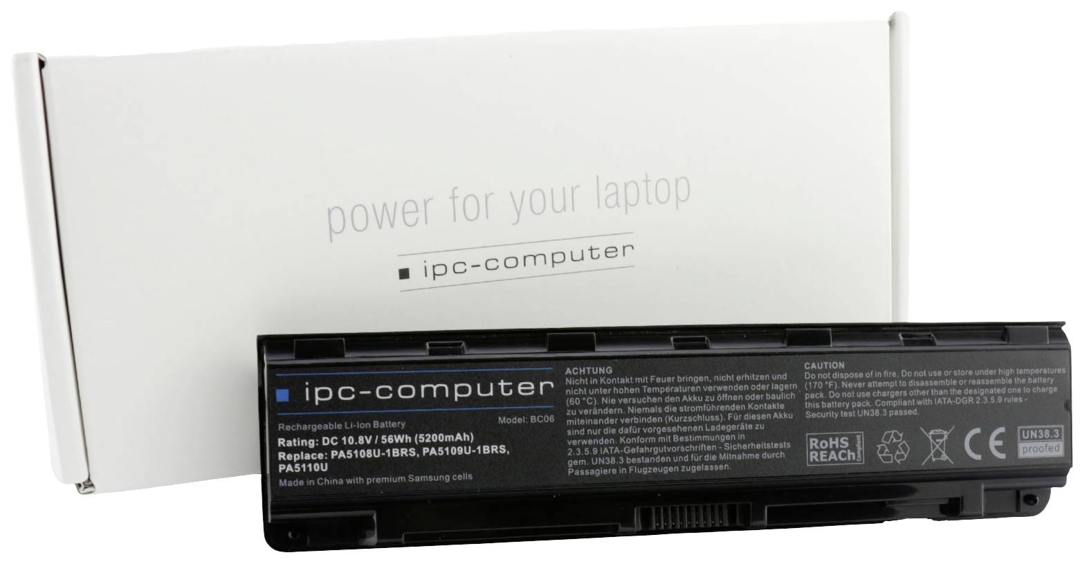 Ipc-computer Notebook-Akku A0C50I 10.8V 5200 mAh Toshiba