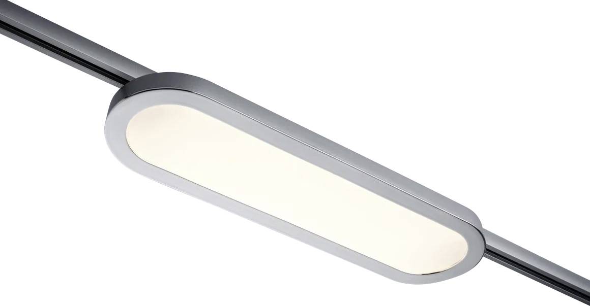 Paulmann Panel Loop Hochvolt-Schienensystem-Leuchte URail LED fest eingebaut 7W LED Chrom (matt), Chrom