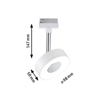 Paulmann Circle Hochvolt-Schienensystem-Leuchte URail LED fest eingebaut 5W LED Weiß Paulmann Circle Hochvolt-Schienensystem-Leuchte URail LED fest eingebaut 5W LED Weiß