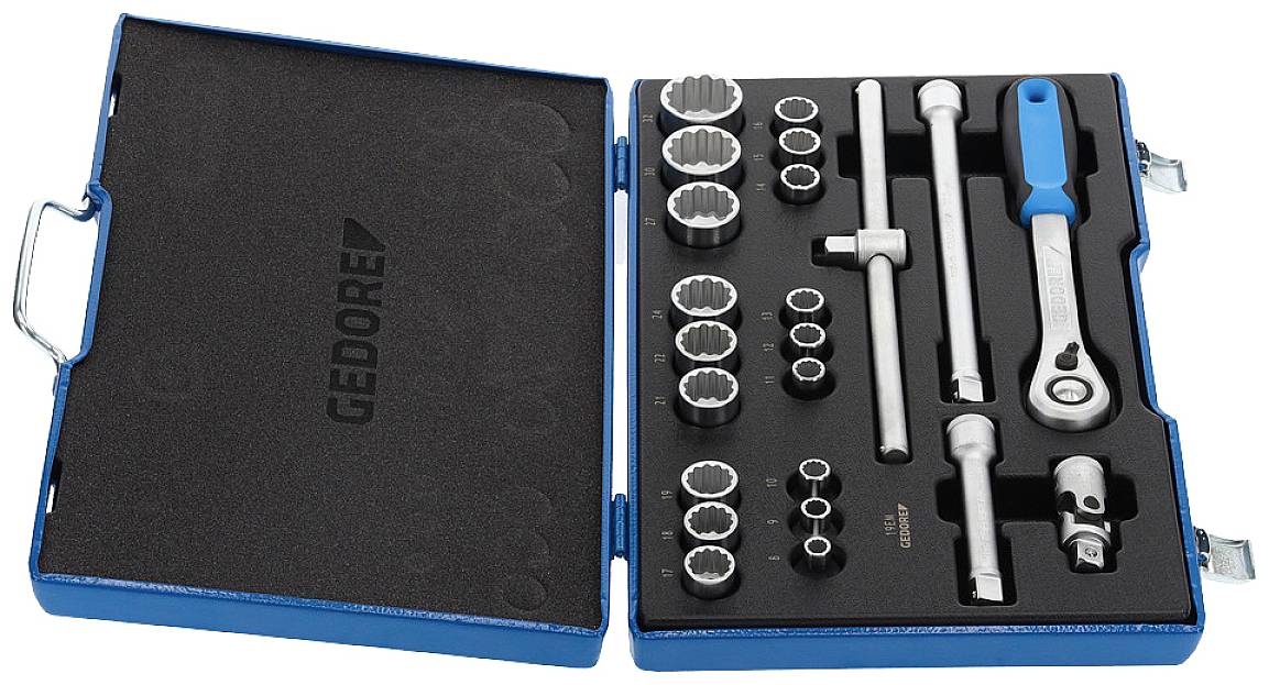 Gedore Steckschlüsselsatz metrisch 1/2" (12.5 mm) 23teilig 2545845