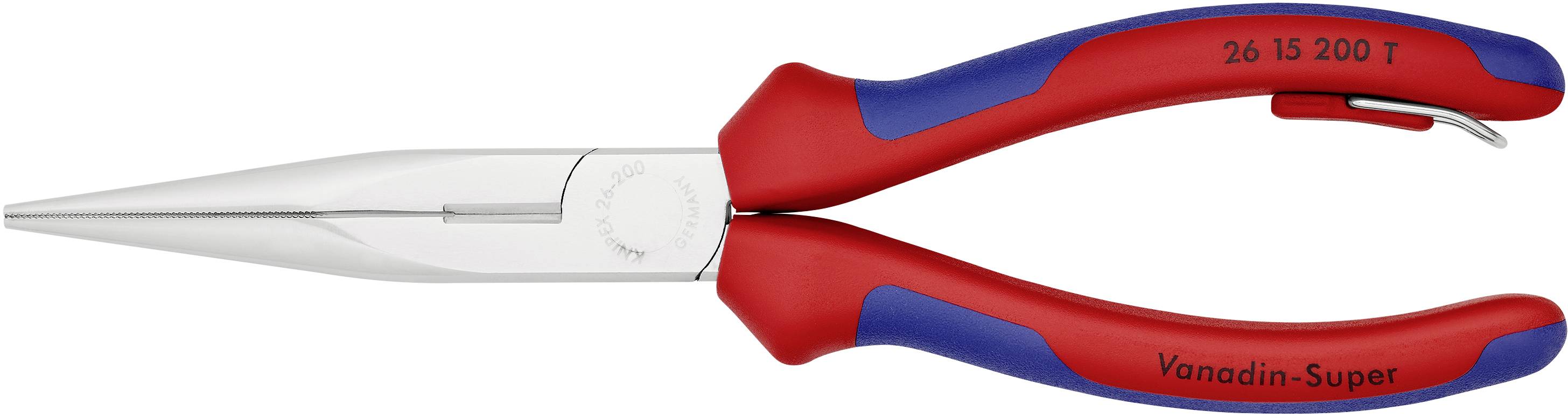 Knipex 26 15 200 T Werkstatt Flachrundzange Gerade Vanadium Elektrostahl 200 mm