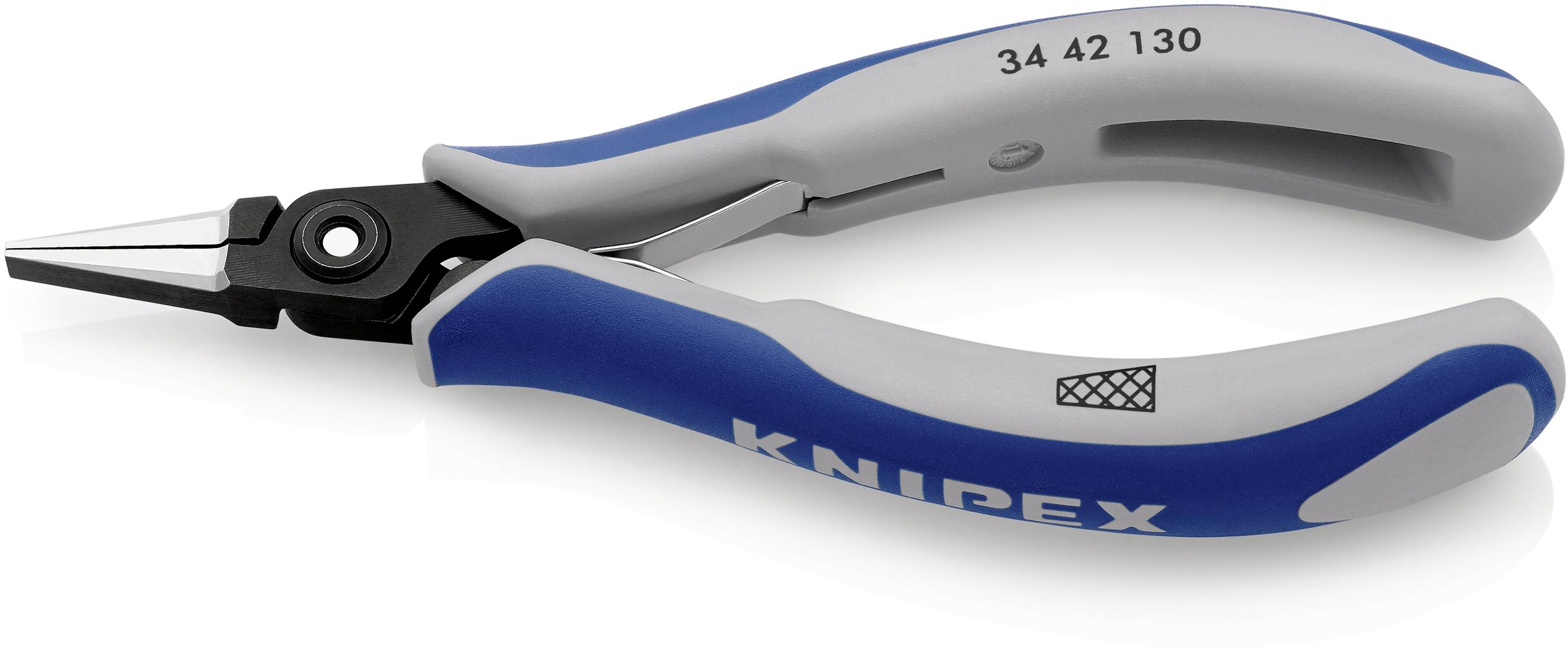 Knipex 34 42 130 Werkstatt Flachzange Chrom-Vanadium Kugellagerstahl 130mm
