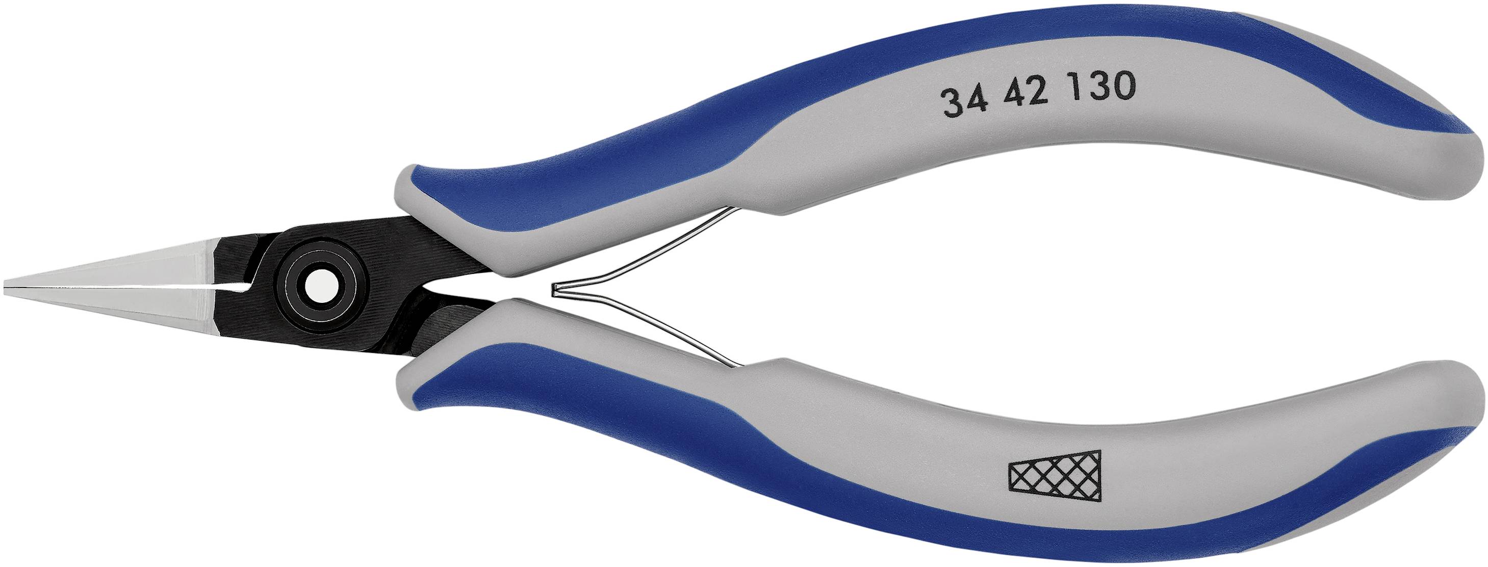 Knipex 34 42 130 Werkstatt Flachzange Chrom-Vanadium Kugellagerstahl 130 mm