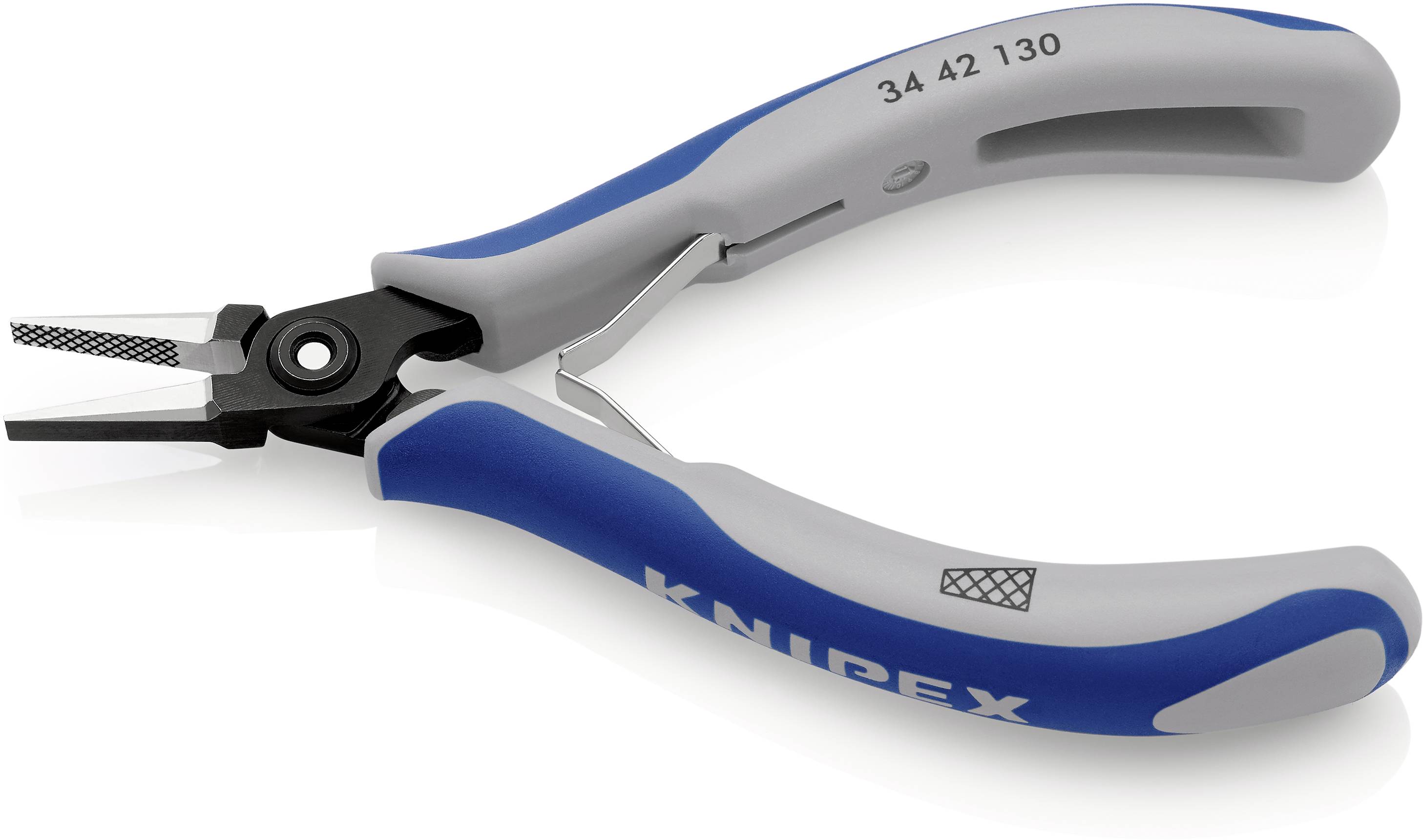 Knipex 34 42 130 Werkstatt Flachzange Chrom-Vanadium Kugellagerstahl 130mm